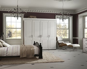 Image of a York kitchen pictured in Satin White