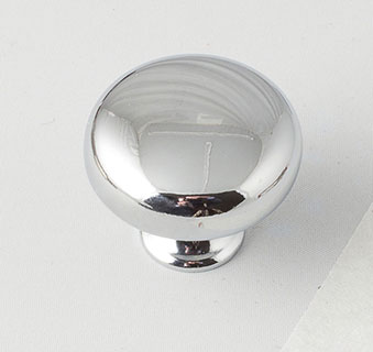 Button Door Knob Chrome